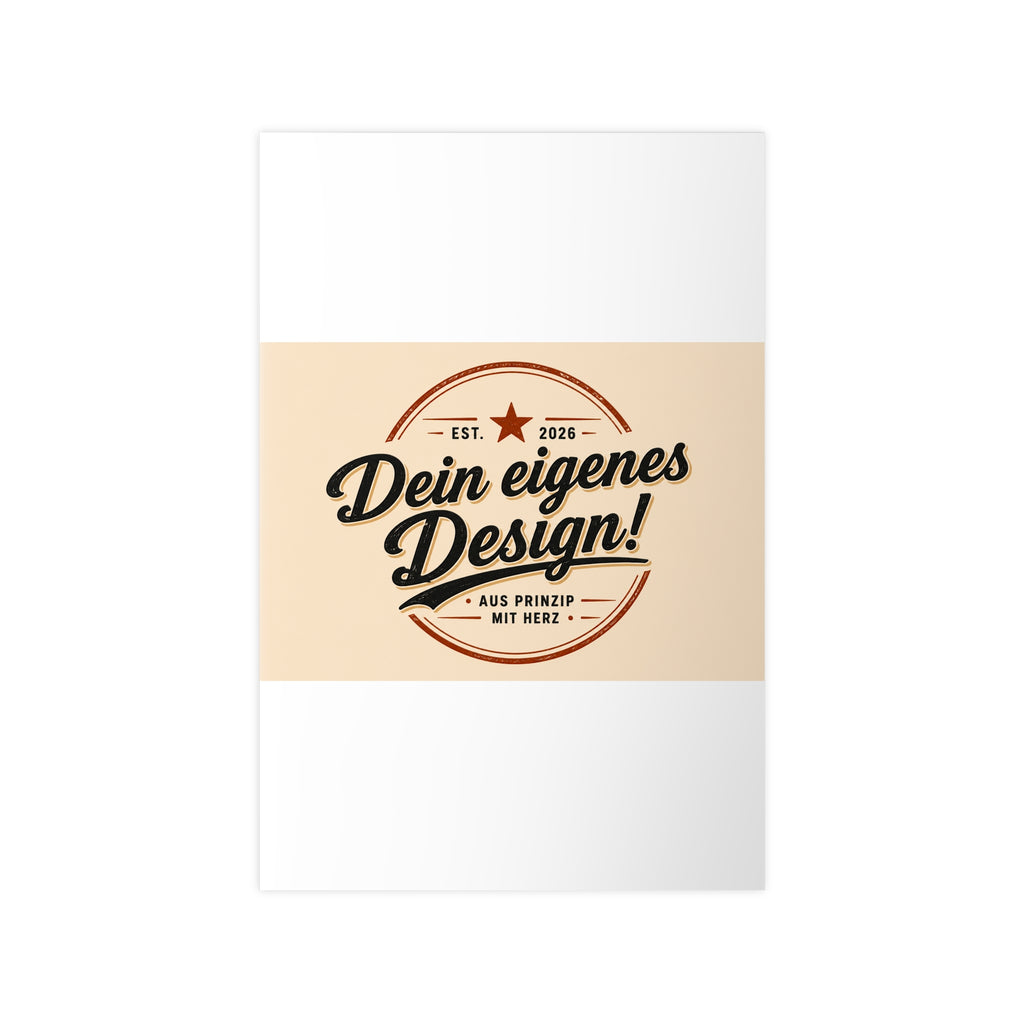 Custom Photopaper Poster — Personalizable Vintage Badge Design (Dein eigenes Design!)