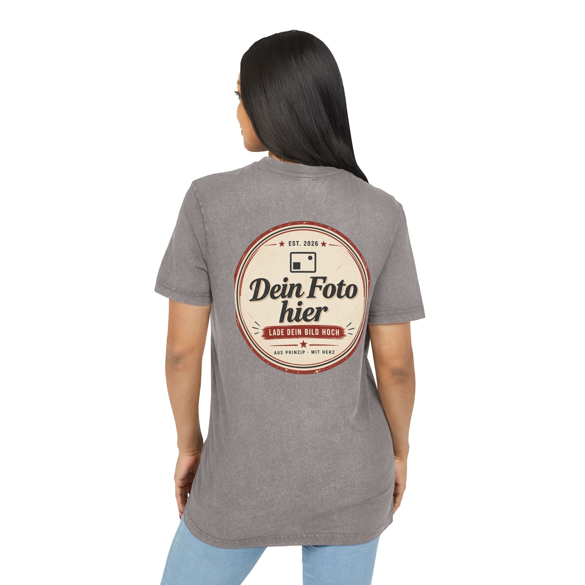 Personalised Acid Wash T-Shirt – Design with your own photo