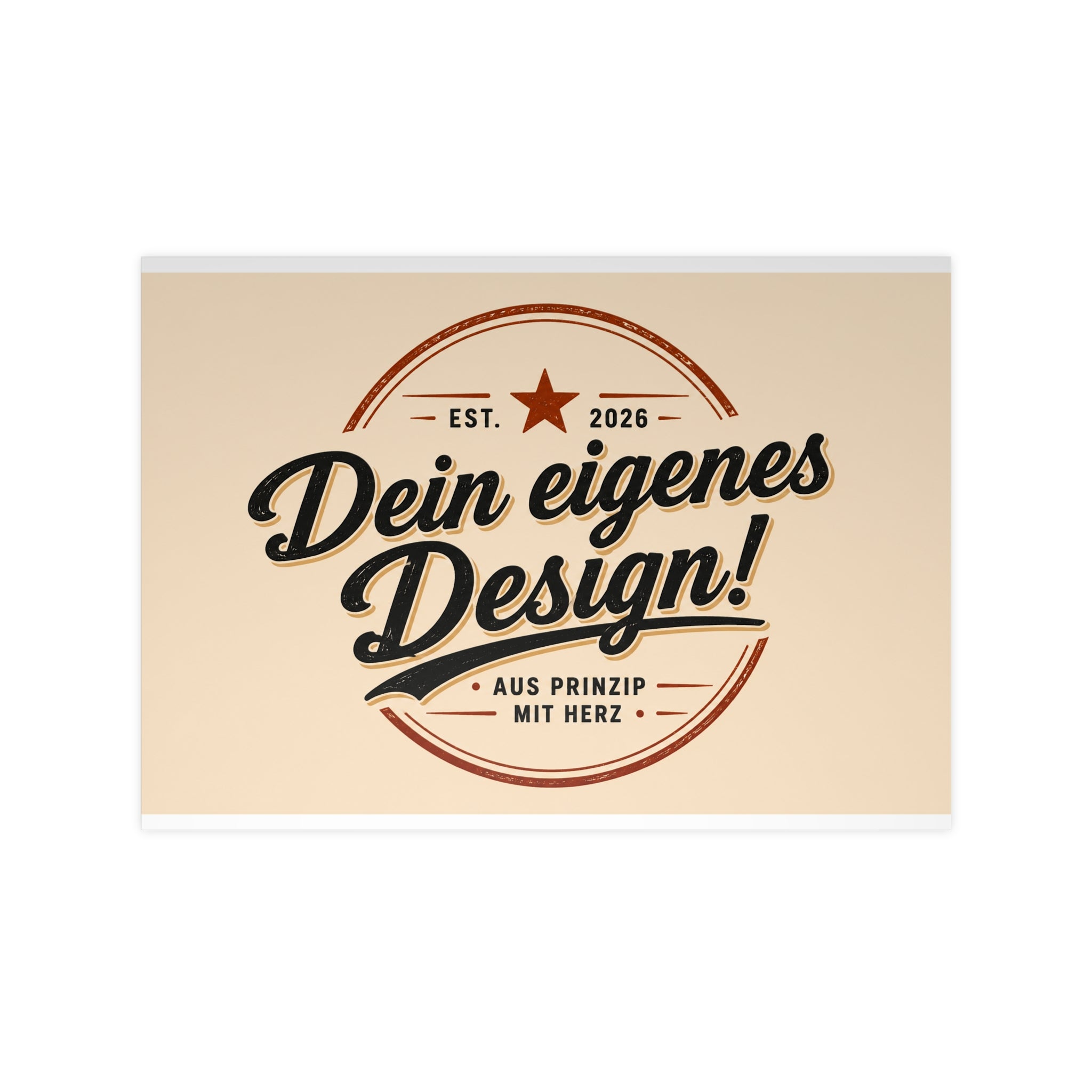 Custom Photopaper Poster — Personalizable Vintage Badge Design (Dein eigenes Design!)