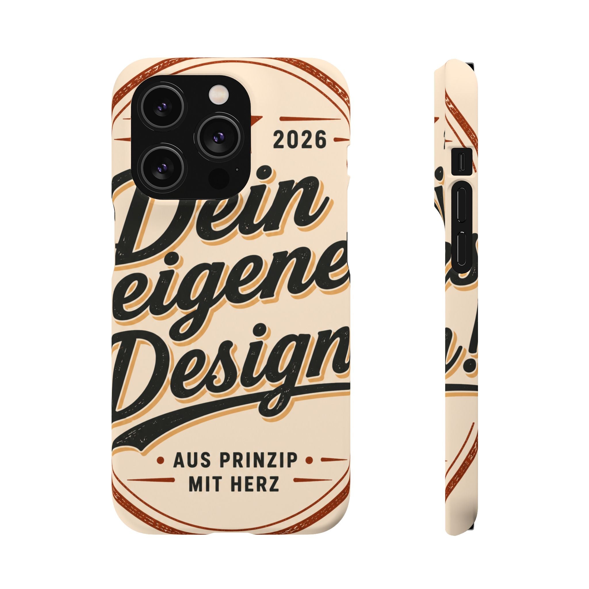 Phone Case — Retro "Dein eigenes Design" Customizable Snap Case