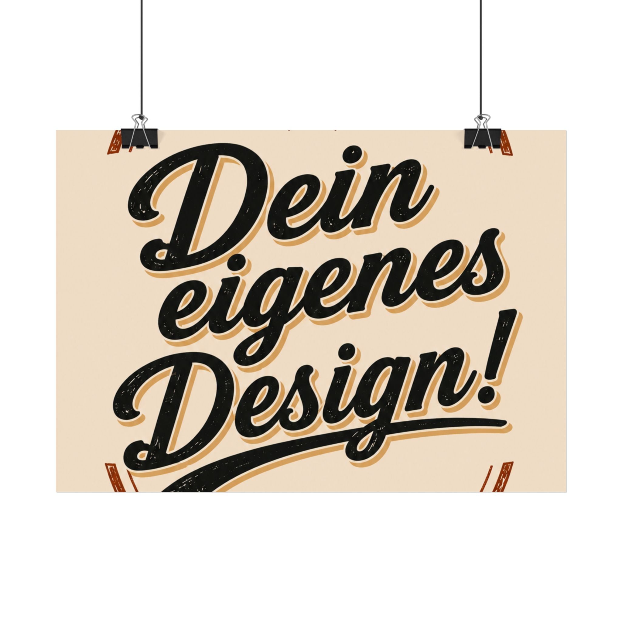 Poster - 'Dein eigenes Design!': Vintage Badge Typography Wall Art