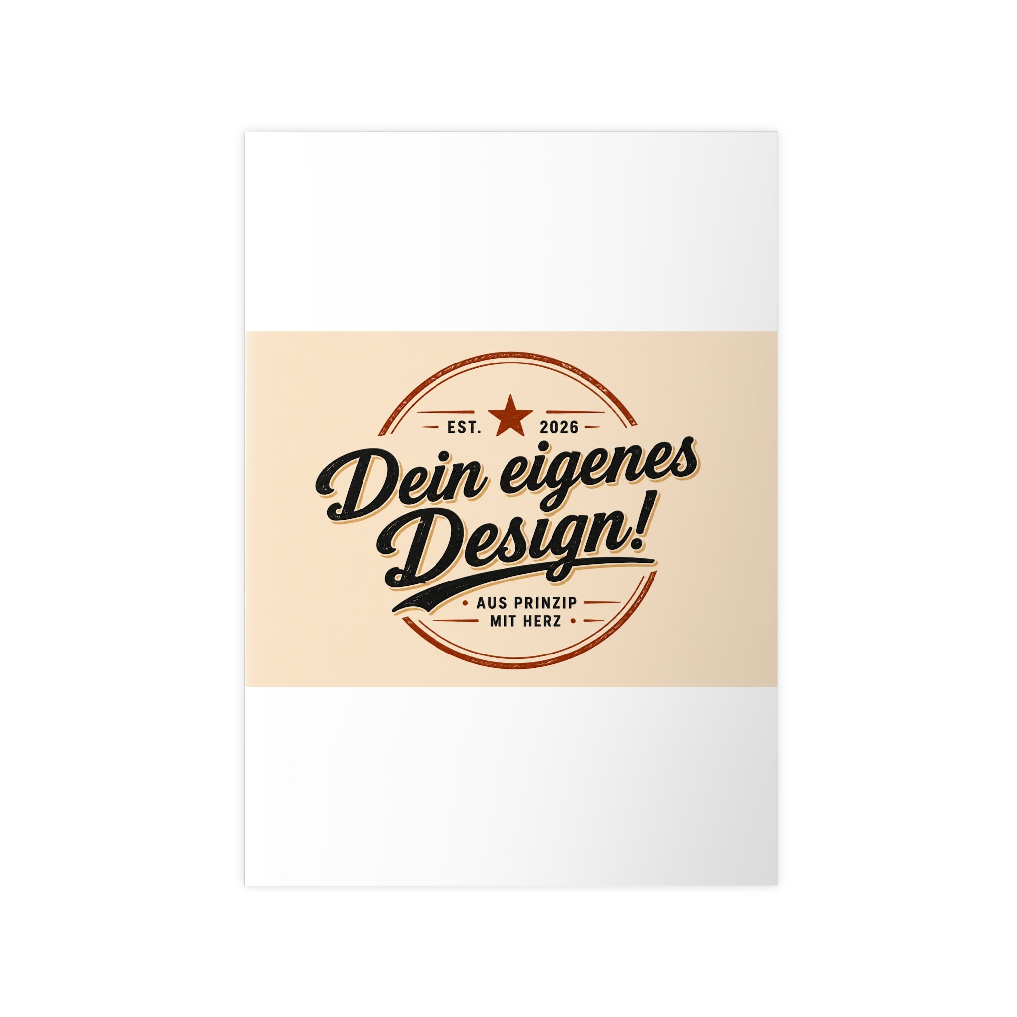 Custom Photopaper Poster — Personalizable Vintage Badge Design (Dein eigenes Design!)