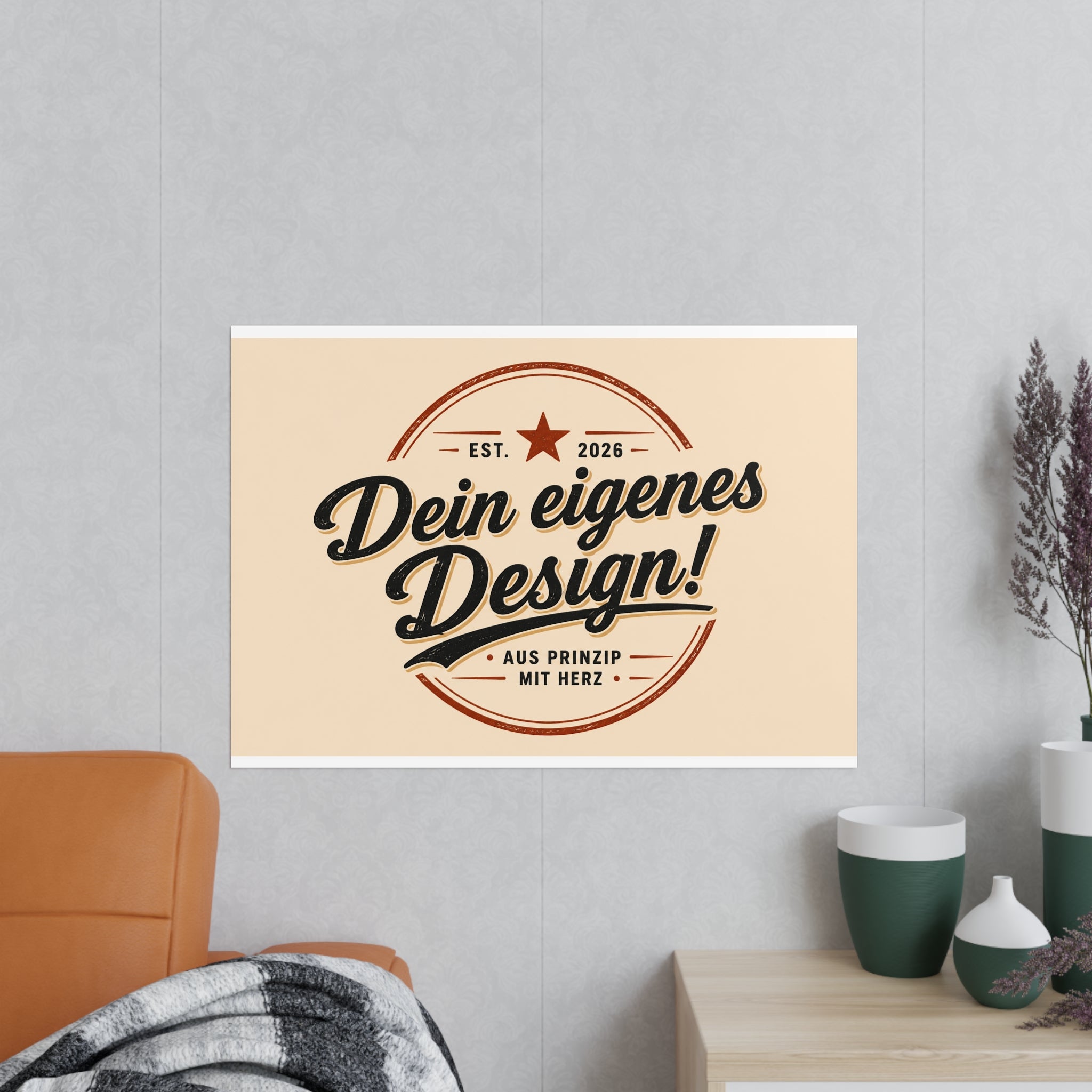 Custom Photopaper Poster — Personalizable Vintage Badge Design (Dein eigenes Design!)