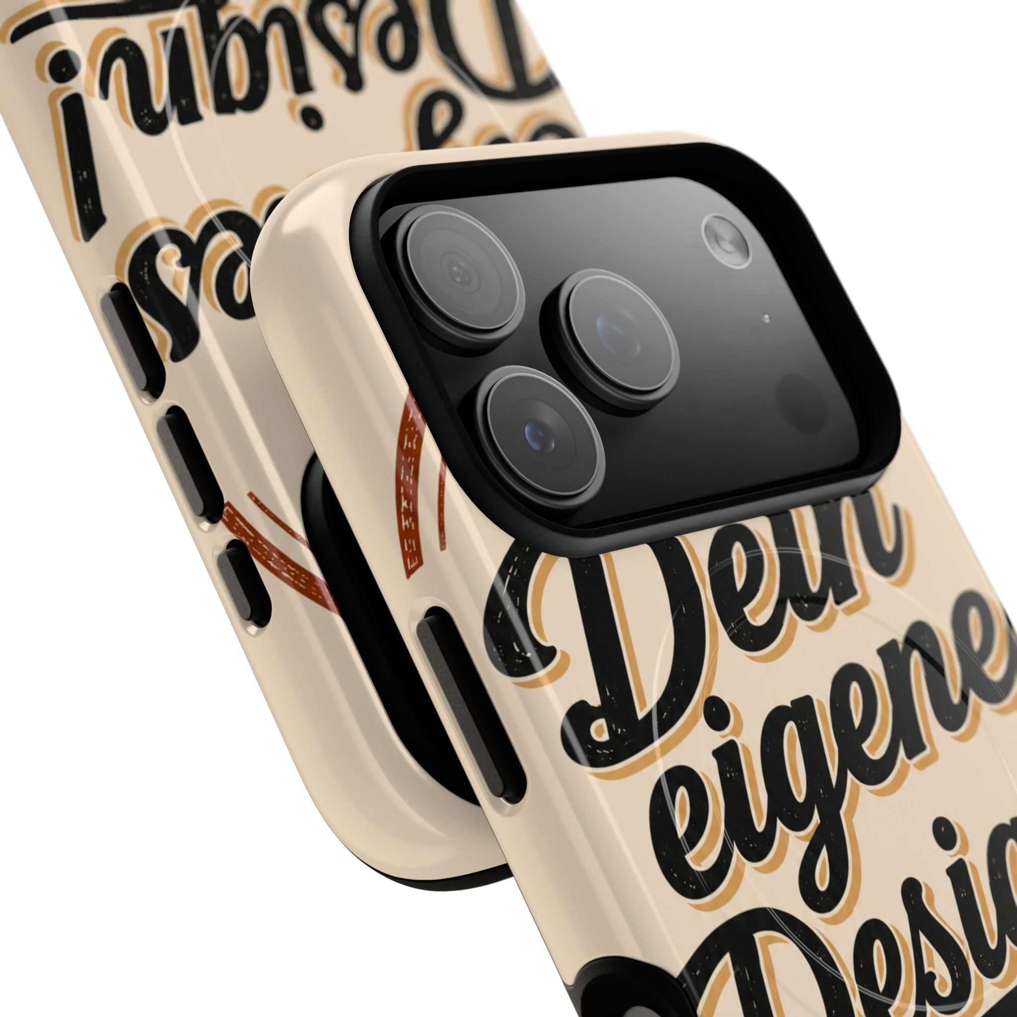 Tough Magnetic Phone Case — "Dein eigenes Design" Retro Script (Customizable)