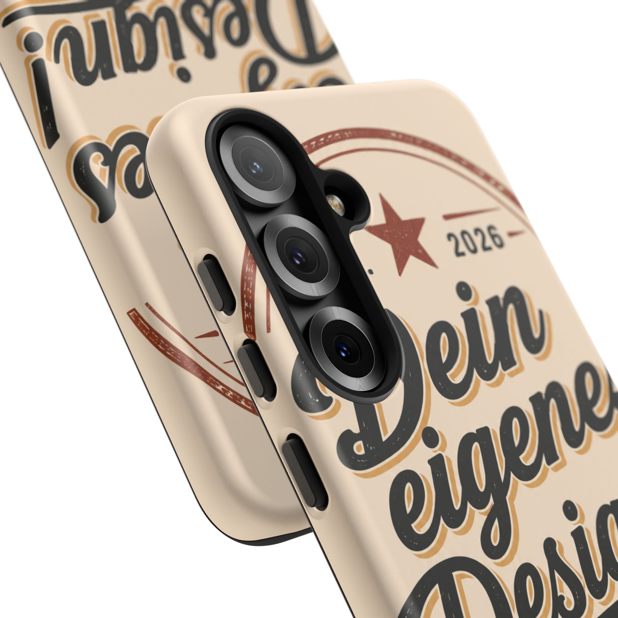 Custom Tough Phone Case — "Dein eigenes Design" Vintage Script Tough Case