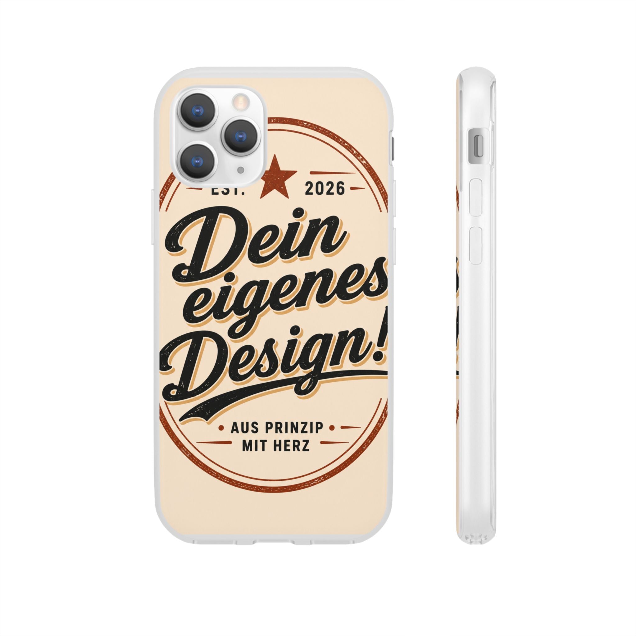 Phone Case — "Dein eigenes Design" Vintage Script Personalized Protective Case