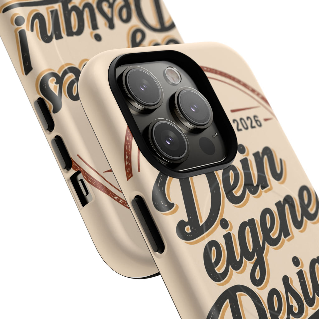 Tough Magnetic Phone Case — "Dein eigenes Design" Retro Script (Customizable)