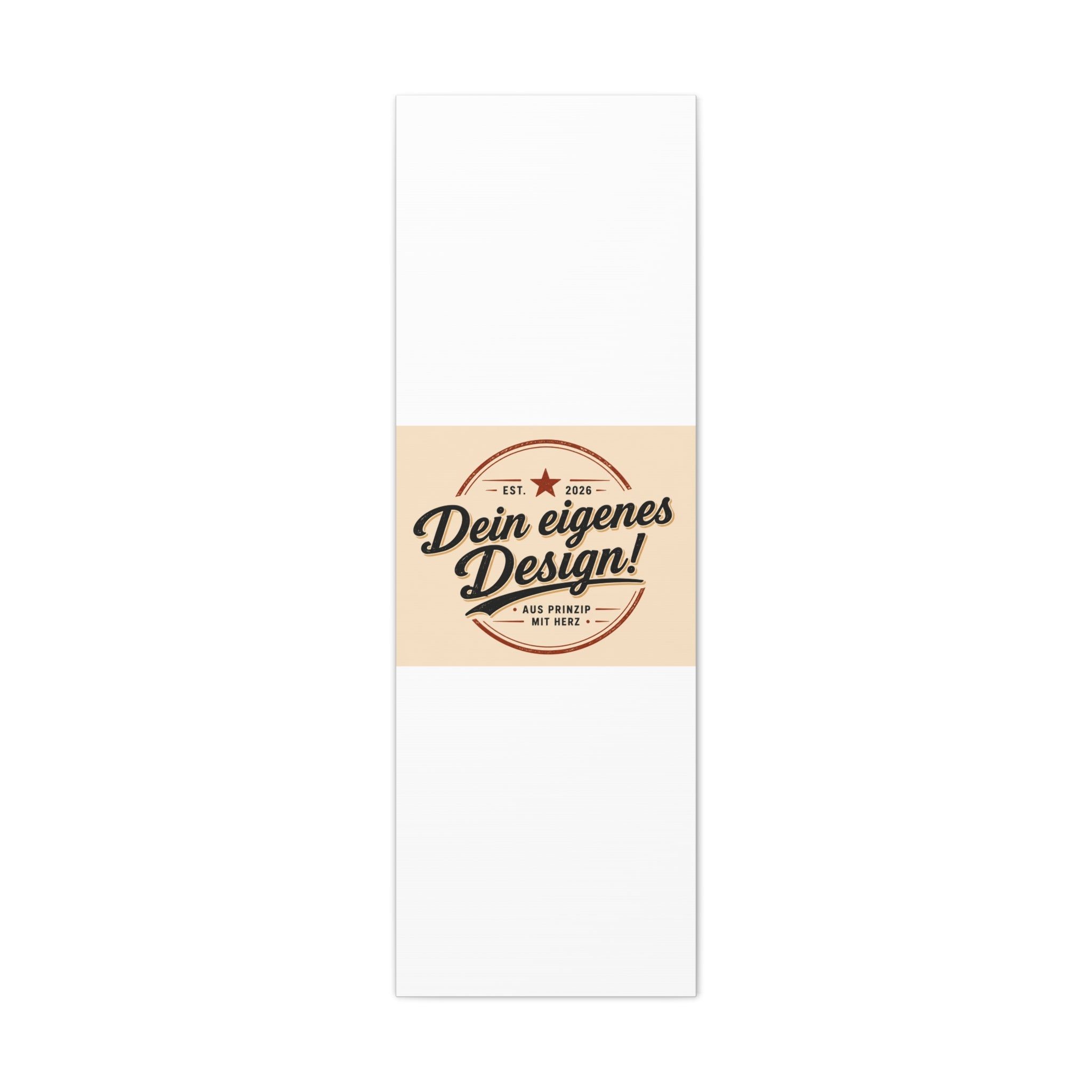 Matte Stretched Canvas - "Dein eigenes Design!" Vintage Badge Wall Art